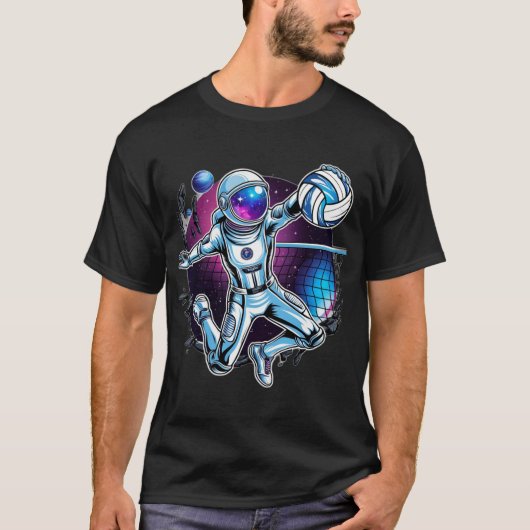 T-shirt L'astronaute Spider Volleyball dans l'espace - Fut (Devant)