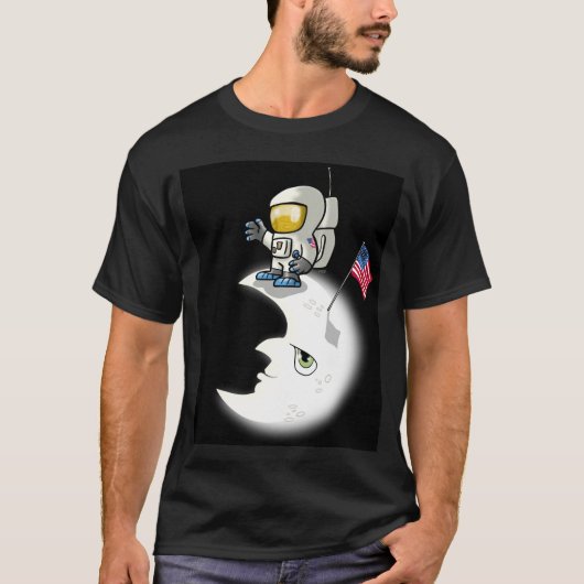 T-shirt L'astronaute sur la Lune (Devant)