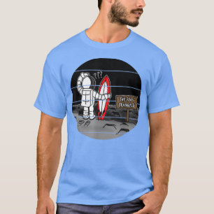 T-shirt L'Astronaute Surfer Vacances D'Été L'Espace Lune E
