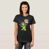 T-shirt L'astronaute Turtle Selfi Spaceturtle Holding Plan (Devant entier)