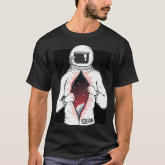 T-shirt L'astronaute Unzipped - Intéressant Tee - shirts s