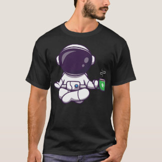 T-shirt L'astronaute Yoga Au Café