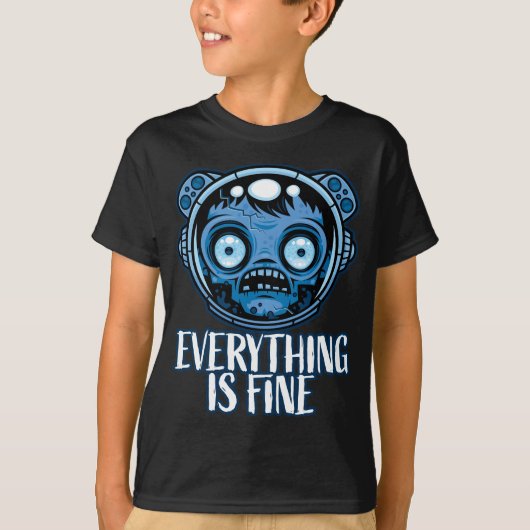 T-shirt L'astronaute zombie va bien (Devant)