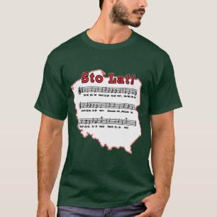 T-shirt Lat de Sto ! Carte polonaise de chanson