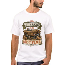 L'Atelier Est Mon Endroit Heureux Tee de menuiseri