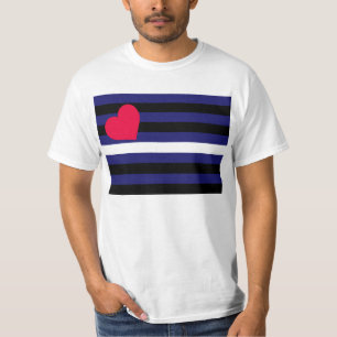 T-shirt Latex en cuir et drapeau de fierté de BDSM