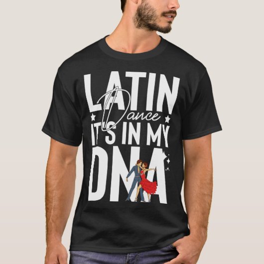 T-shirt Latin Dance Music Shoes Lessons Beginner Workout D (Devant)