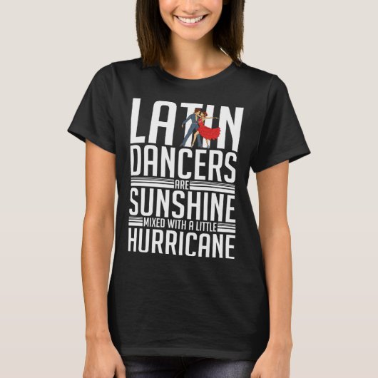 T-shirt Latin Dance Music Shoes Lessons Beginner Workout D (Devant)