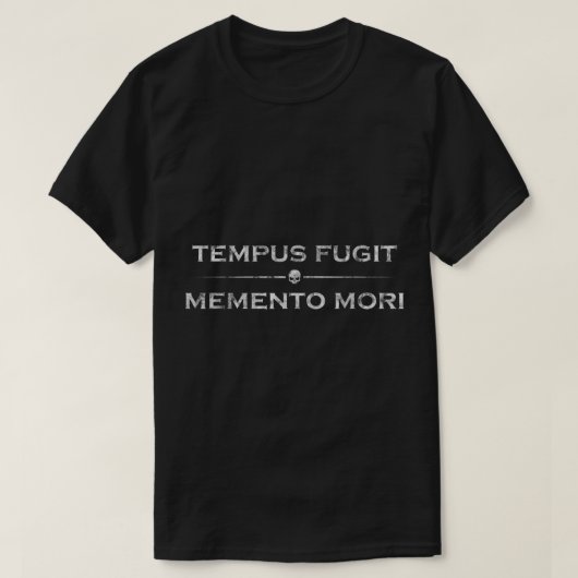 T-shirt Latin dire Tempus Fugit Memento Mori (Design devant)