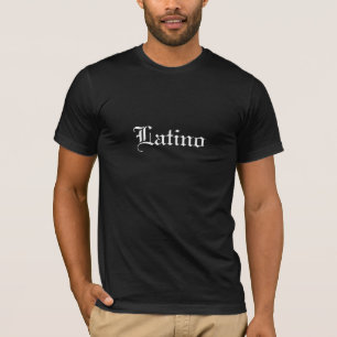 T-shirt Latino noir blanc vieil anglais typographie hommes