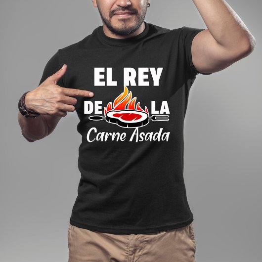 T-shirt latino papa el Rey de la Carne Asada