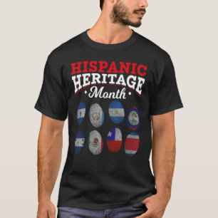 T-shirt Latino Pride Empreinte d'empreintes digitales Nati