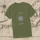T-shirt Latitude et longitude avec roue marine