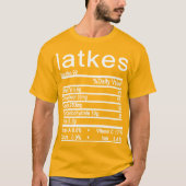 T-shirt latkes étiquette de la valeur nutritive (Devant)