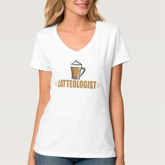 T-shirt Latte de café amusante (Devant)
