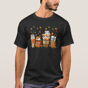 T-shirt Latte glacé au café d'automne au potiron et aux ép