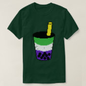 T-shirt Latte Matcha aux bleuets avec Tapioca (Design devant)