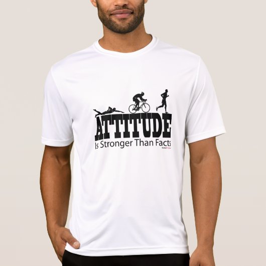 T-shirt L'attitude est stonger que des faits - triathlon (Devant)