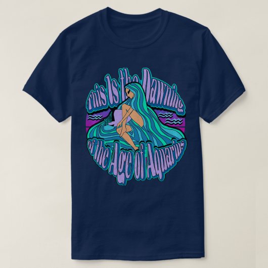 T-shirt L'aube de l'âge d'Aquarius est le 20 janvier Graph (Design devant)
