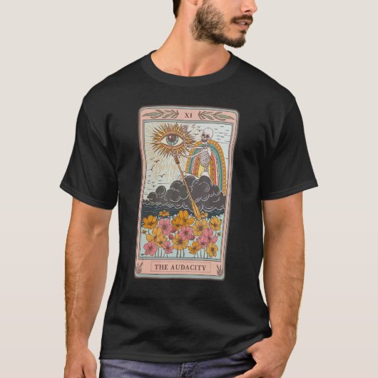 T-shirt L'Audacity Skeleton Tarot Card Esthétique Sun Evi (Devant)