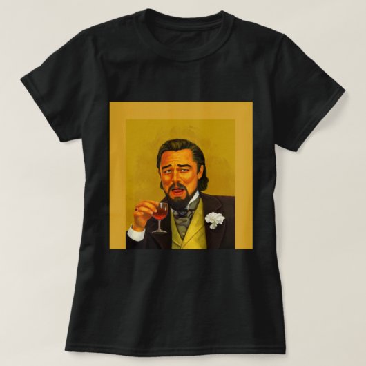 T-shirt Laughing Leo Meme - Aquarelle et peinture numériqu (Design devant)