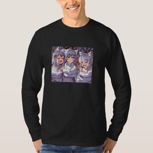 T-shirt Laughing Wolves mème Moe Anthropomorphisme Version (Devant)