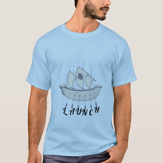 T-shirt "Launch" - Conception de bateau (Devant)