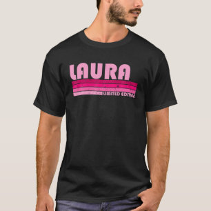 T-shirt LAURA Nom Personnalisé Retro Vintage 80S 90S Birt