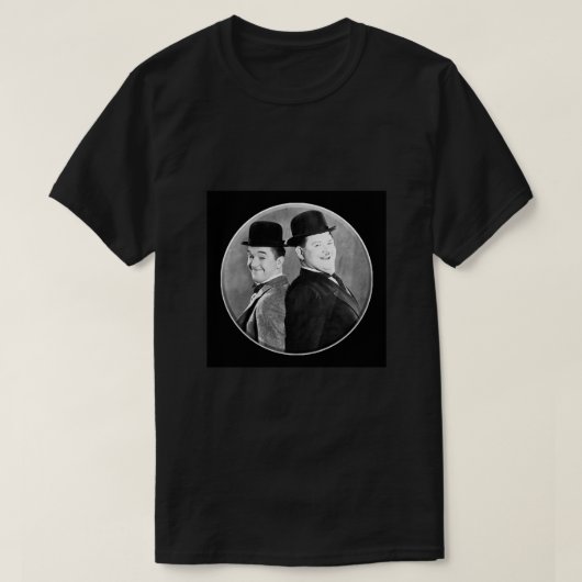 T-shirt LAUREL AND HARDY. Stan Laurel and Oliver Hardy in  (Design devant)