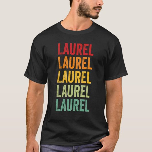 T-shirt Laurel County Kentucky Rainbow Text Design (Devant)