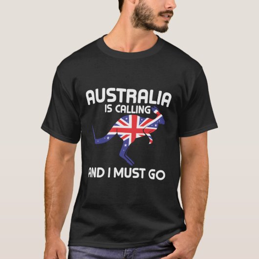 T-shirt L'Australie Appelle Et Je Dois Aller Kangaroo Aust (Devant)