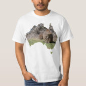 T-shirt L'Australie Décrit L'Herbe Quokka En Forme (Devant)