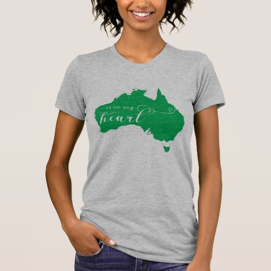 T-shirt L'Australie est dans mon coeur (Devant)