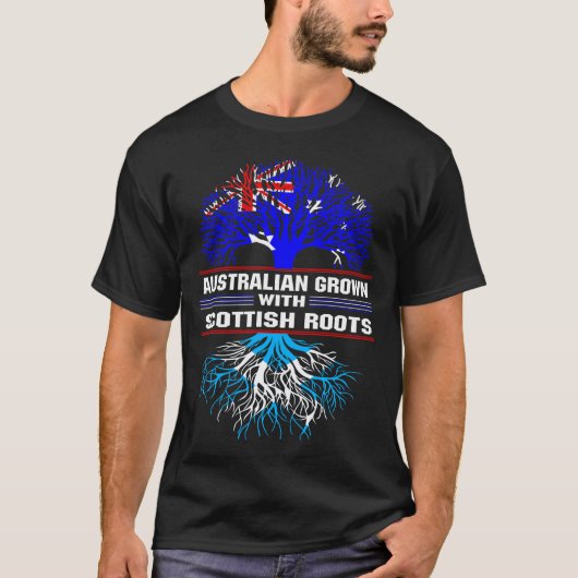 T-shirt L'Australie grandit avec des racines écossaises (Devant)