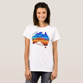 T-shirt L'Australie, vers le bas dessous, roche d'Ayers, (Devant entier)