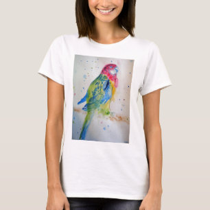 T-shirt L'australienne Rosella Parrot Watercolor art T Shi