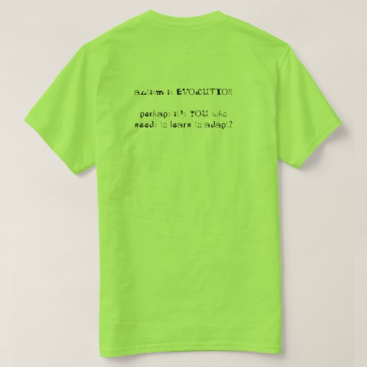 T-shirt l'autisme est évolution (Design dos)