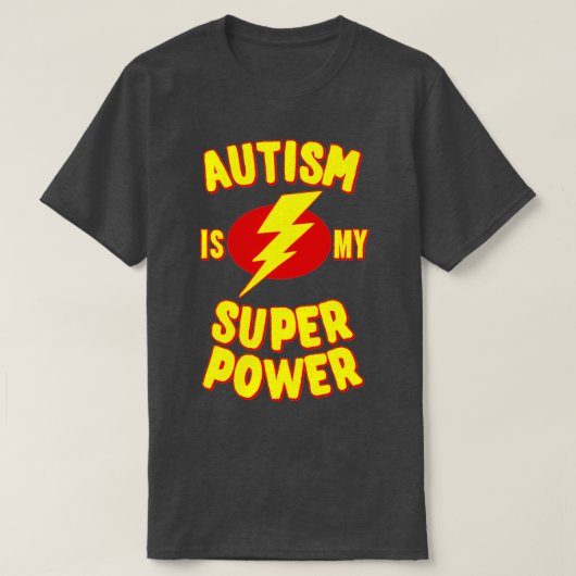 T-shirt L'autisme est ma super puissance 5 (Design devant)