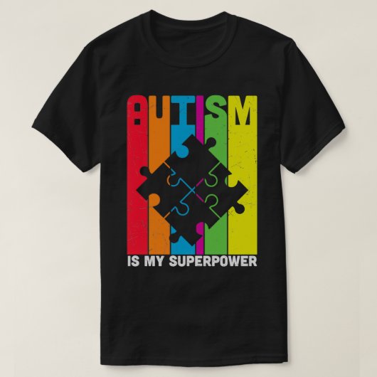T-shirt L'autisme est ma superpuissance 7 (Design devant)