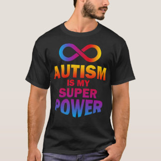 T-shirt L'autisme est ma superpuissance colorée