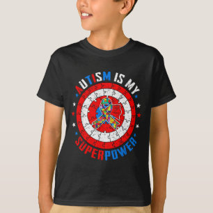 T-shirt L'autisme est un super-héros Capitaine Sensibilisa