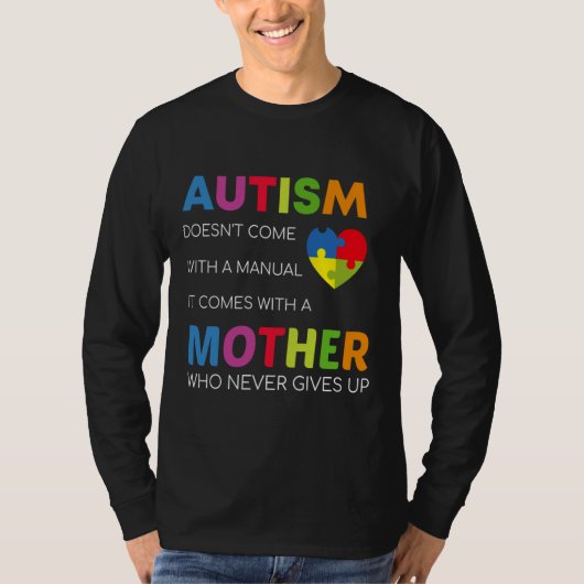 T-shirt L'Autisme Est Venu Avec Un Manuel Il Est Venu Avec (Devant)