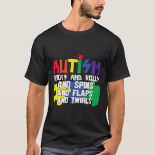 T-shirt L'autisme fait des rochers des rouleaux des toupie