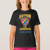 T-shirt L'Autisme Personnalisé Est Mon Puzzle Superpuissan (Devant)