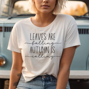 T-shirt L'automne appelle Citation d'automne Minimaliste t
