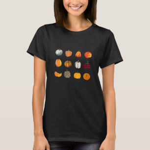 T-shirt L'automne arrive Joli Citrouille Feuille d'érable
