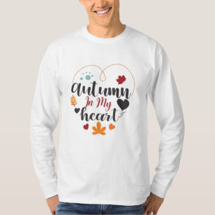 T-shirt L'automne dans mon coeur