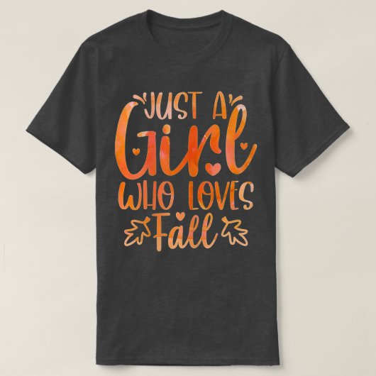 T-shirt L'Automne De Thanksgiving Part - Juste Une Fille Q (Design devant)