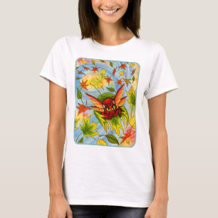 T-shirt L'automne enroule la chemise féerique d'art