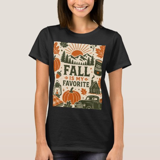 T-shirt L'automne est ma saison préférée (Devant)